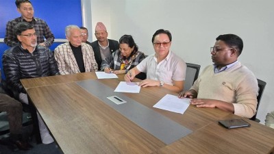 रास्वपा छाडेकै दिन सन्तोष परियारले गरे बाबुराम र जनार्दनसँग सहमति