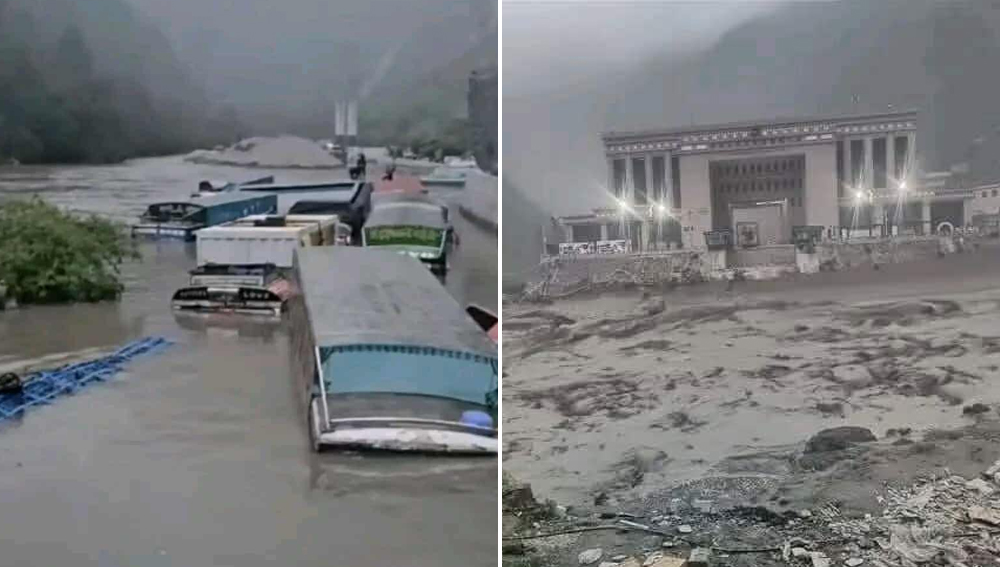 रसुवामा बाढीपछि १८ जना सम्पर्कविहीन, चीन जोड्ने पुल बगायो